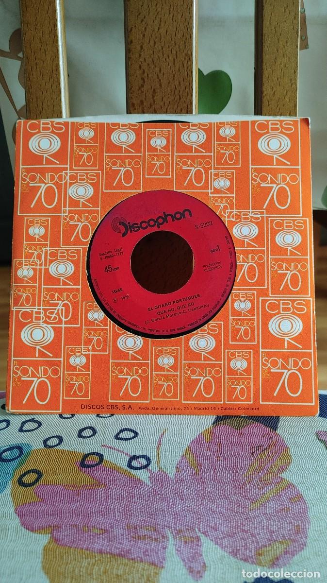Discos de vinilo: EL GITANO PORTUGUES-SINGLE QUE NO QUE NO-SIN FUNDA - Foto 2