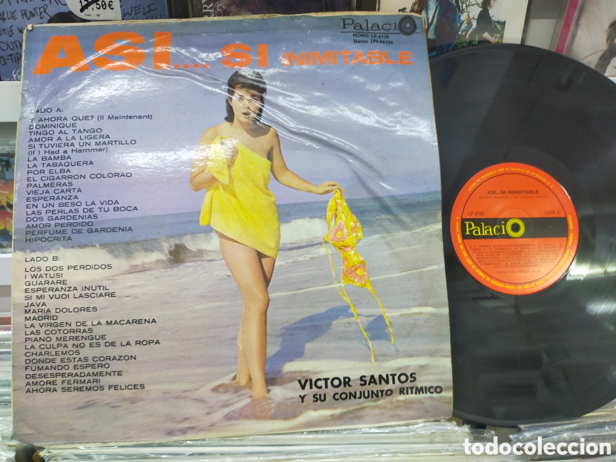 Disques de vinyle: V&iacute;ctor santos lp asi...si inimitable Venezuela 1964 escuchado