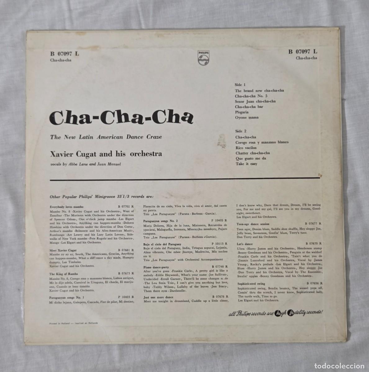 Discos de vinilo: Lp Vinilo Xavier Cugat y su orquesta, cha-cha-cha - Foto 2