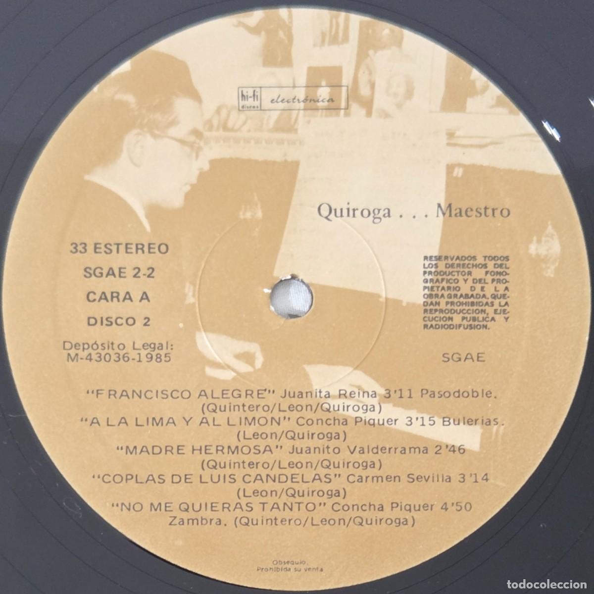 Discos de vinilo: Doble Lp Vinilo Quiroga... Maestro - Foto 8
