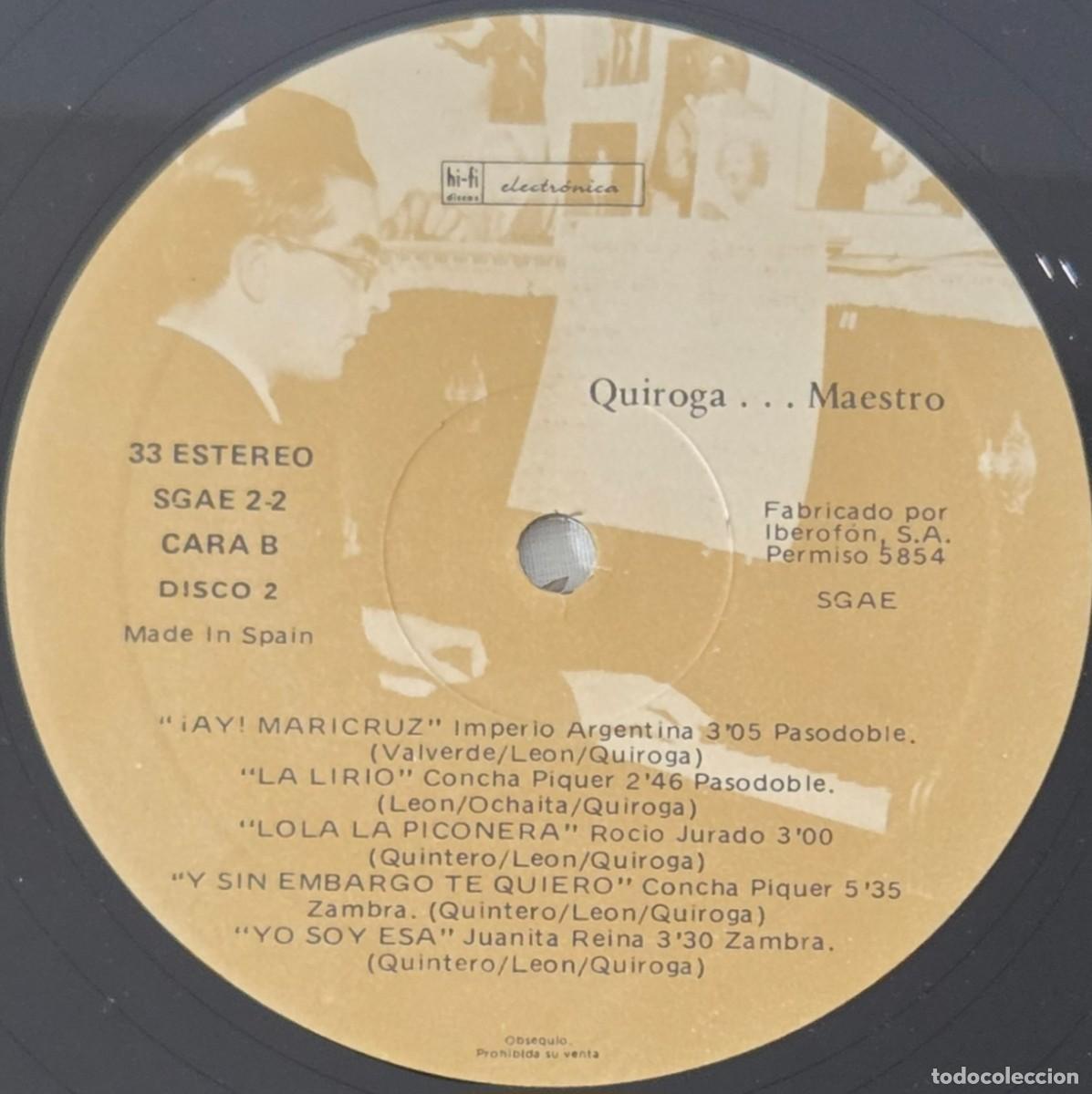 Discos de vinilo: Doble Lp Vinilo Quiroga... Maestro - Foto 9