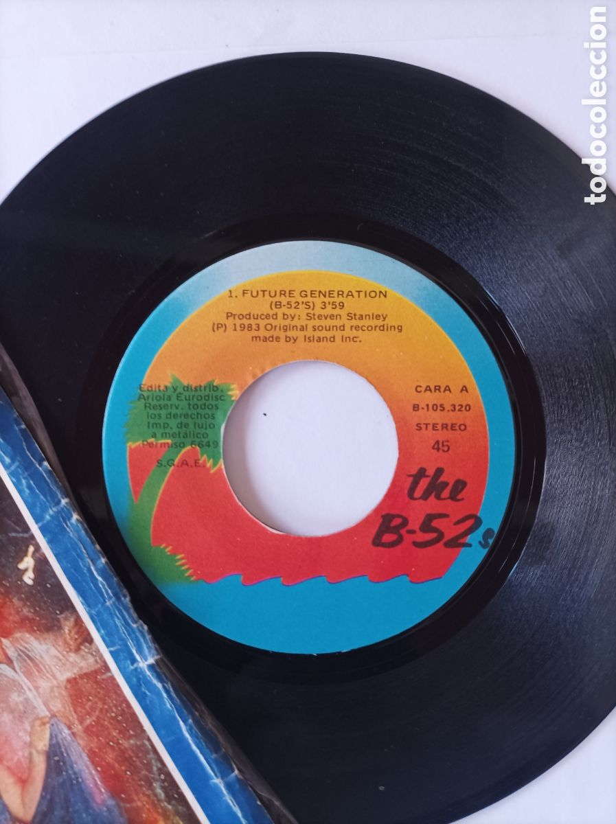Discos de vinilo: THE B-52S. FUTURE GENERATION. ARIOLA. 1983. SINGLE DISCO VINILO. - Foto 3