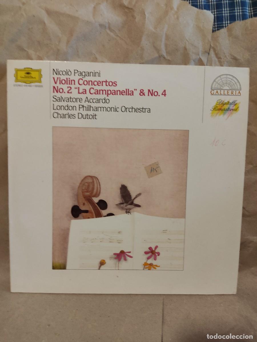 Discos de vinilo: Nicol&ograve; Paganini. Violin Concertos N&ordm;2 La Campanella & N&ordm;4. Salvatore Accardo Deutsche Grammophon