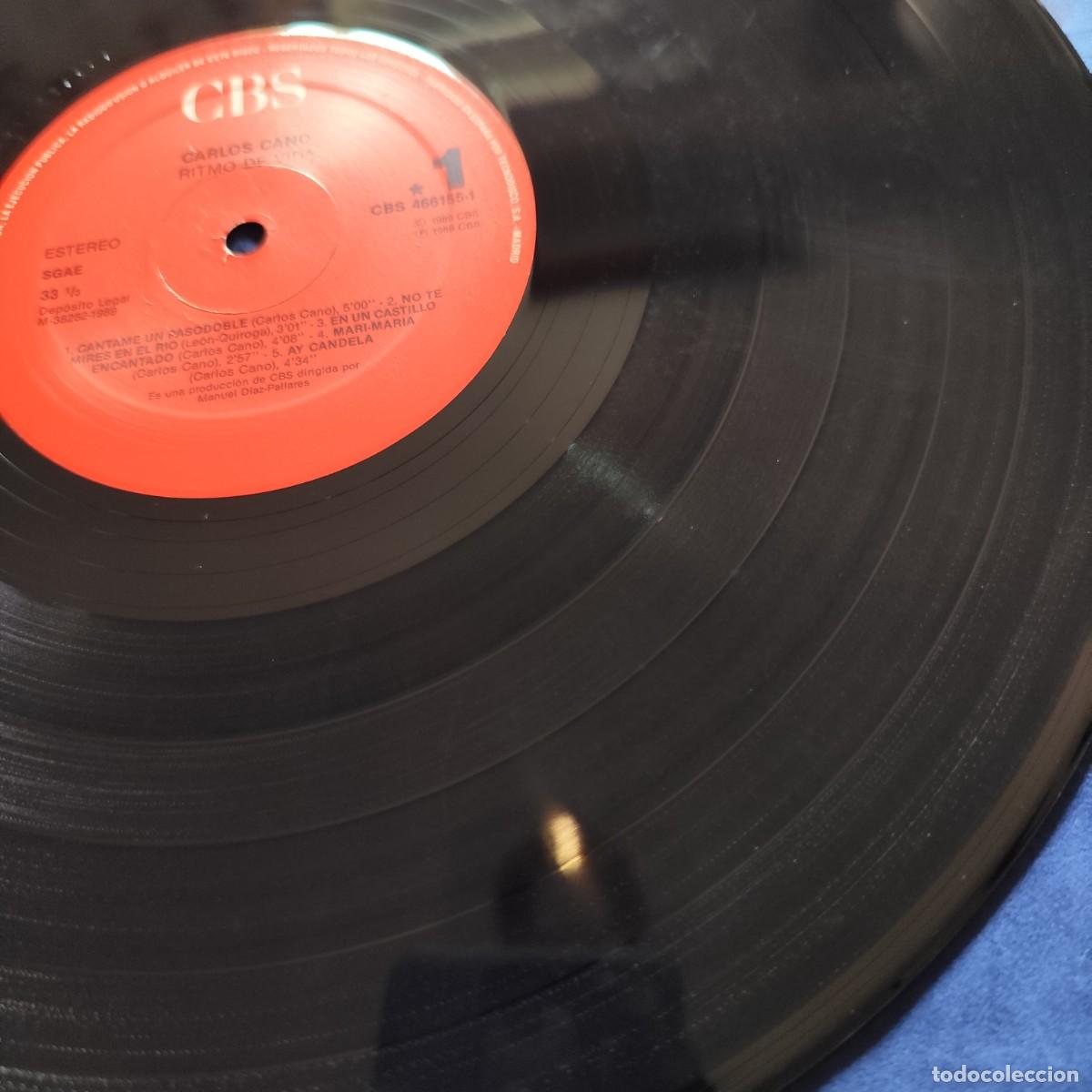 Discos de vinilo: LP CARLOS CANO Ritmo de Vida NM/NM - Foto 4