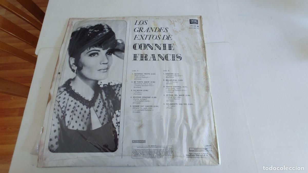 Discos de vinilo: CONNIE FRANCIS-LP LOS GRANDES EXITOS-MEXICO - Foto 2