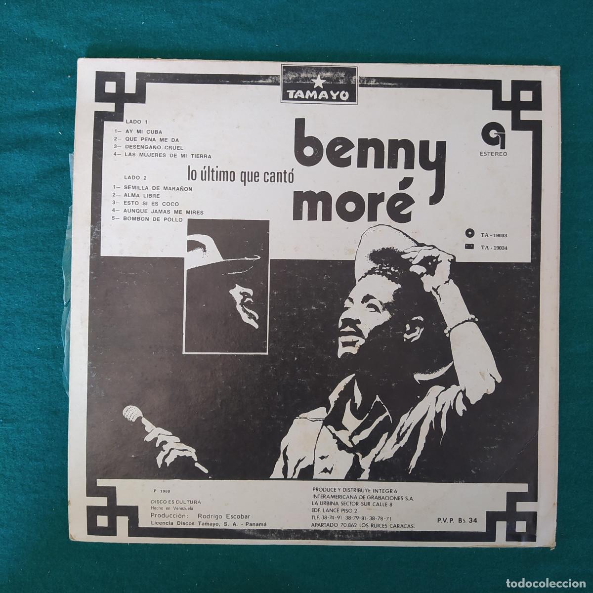 Discos de vinilo: Benny Mor&eacute; &ndash; Lo &Uacute;ltimo Que Cant&oacute; Benny Mor&eacute; - Foto 2