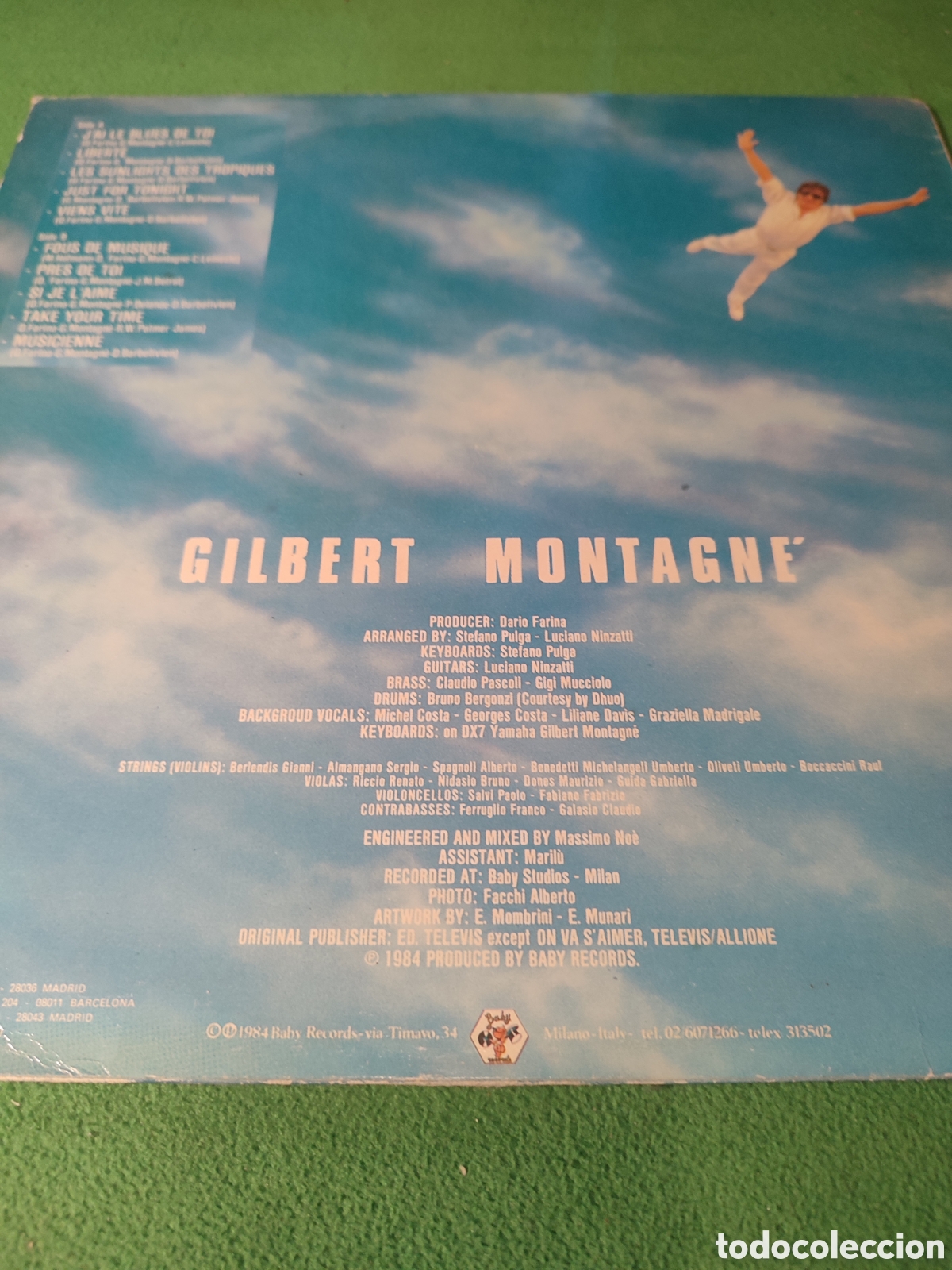 Discos de vinilo: Gilbert Montagne - Libert&eacute; edici&oacute;n 1985 - Foto 2