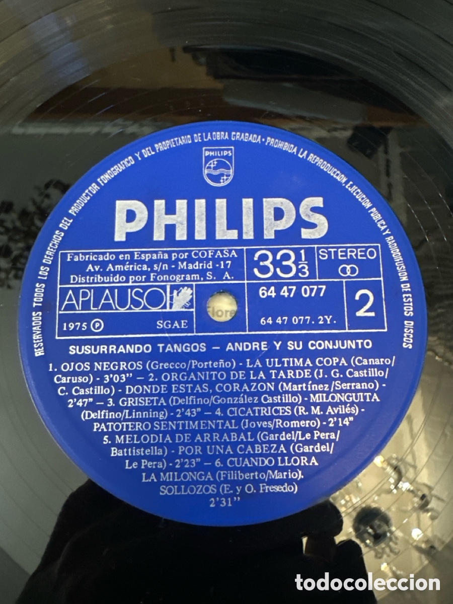 Discos de vinilo: LP - ANDRE Y SU CONJUNTO - SUSURRANDO TANGOS - Foto 5