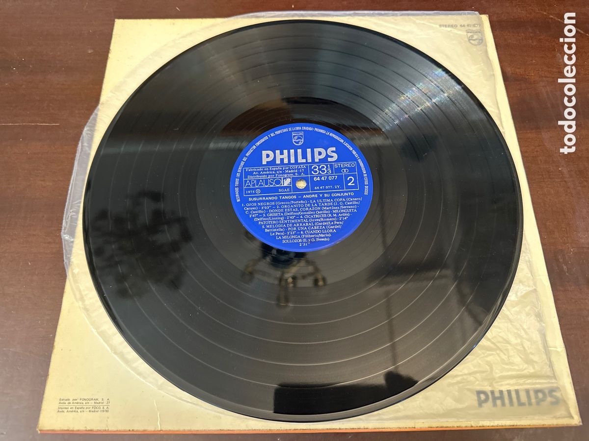 Discos de vinilo: LP - ANDRE Y SU CONJUNTO - SUSURRANDO TANGOS - Foto 6