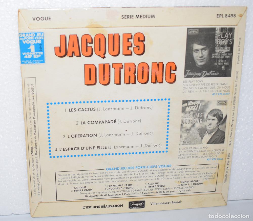 Discos de vinilo: Jacques Dutronc &ndash; Les Cactus - EP VOGUE FRANCES 1966 - Foto 2