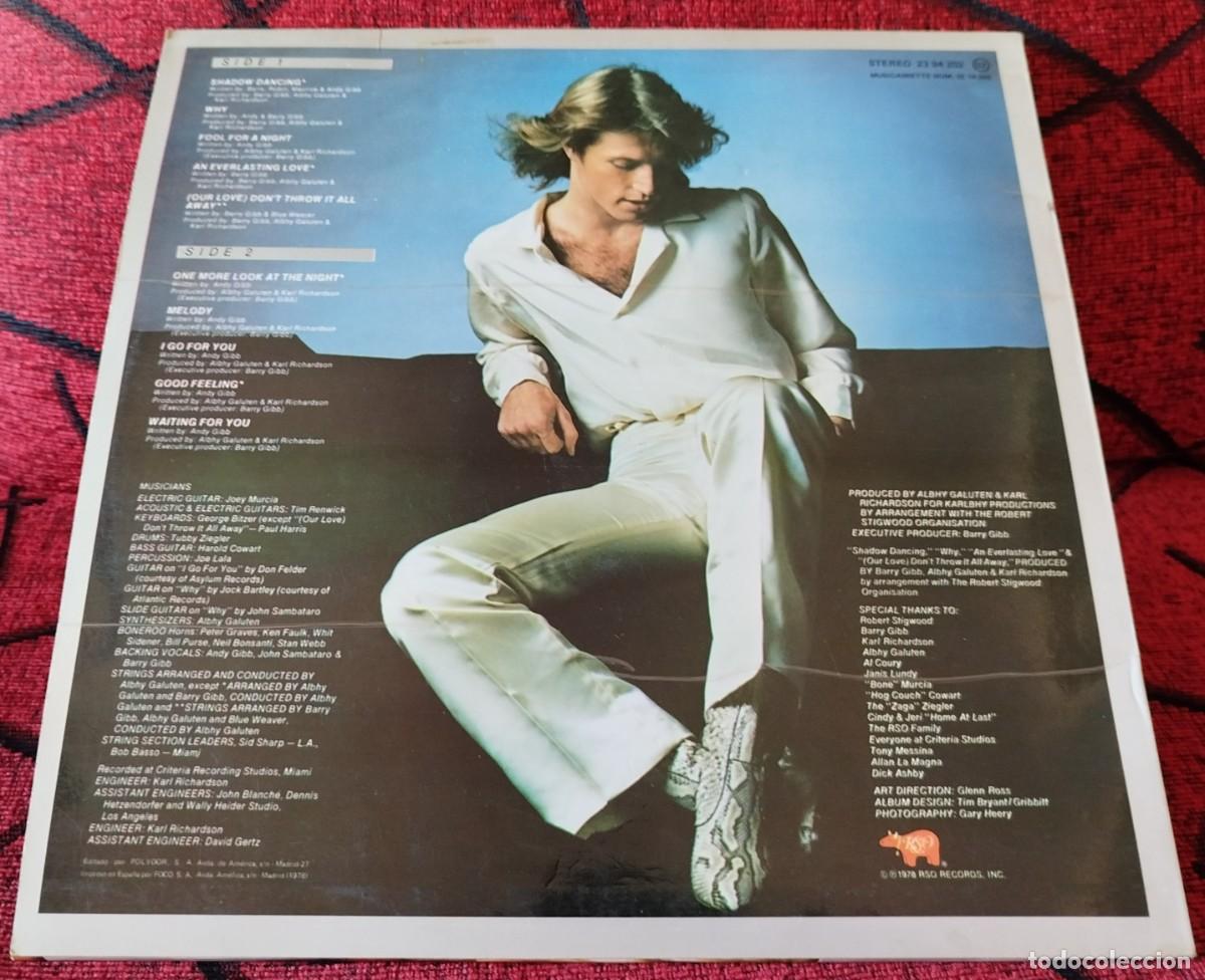 Discos de vinilo: ANDY GIBB ** Shadow Dancing ** VINILO LP 1978 - Foto 2