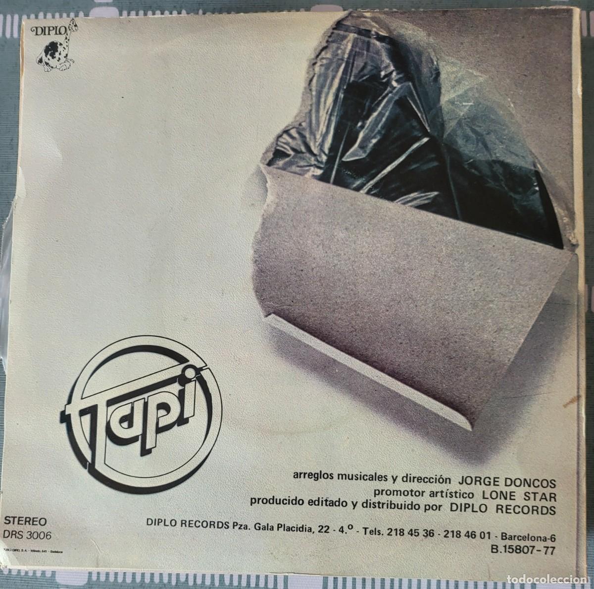 Discos de vinilo: Tapi & Co. single sello Diplo editado en Espa&ntilde;a a&ntilde;o 1977... - Foto 2