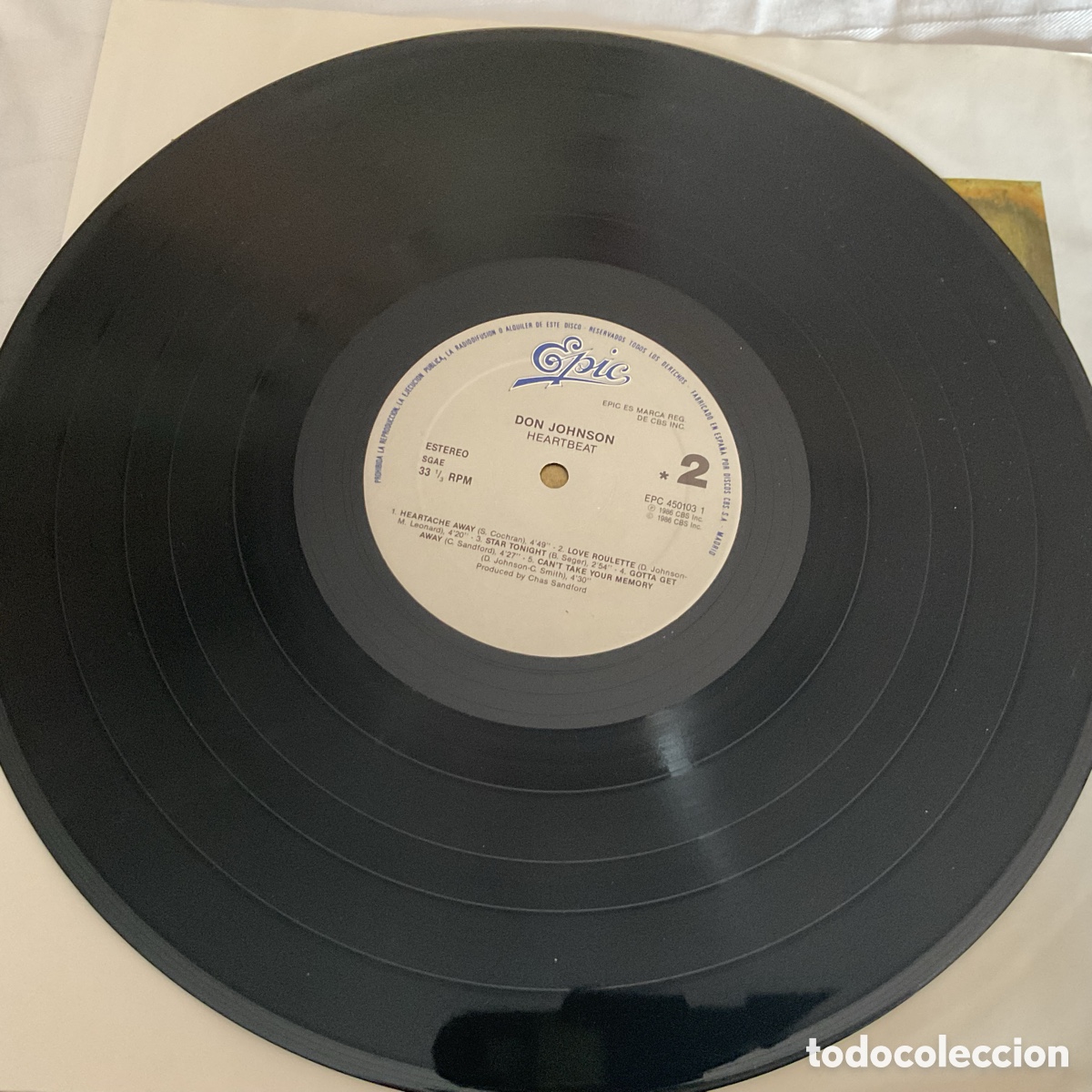 Discos de vinilo: LP Don Johson HEARTBEAT - Foto 2