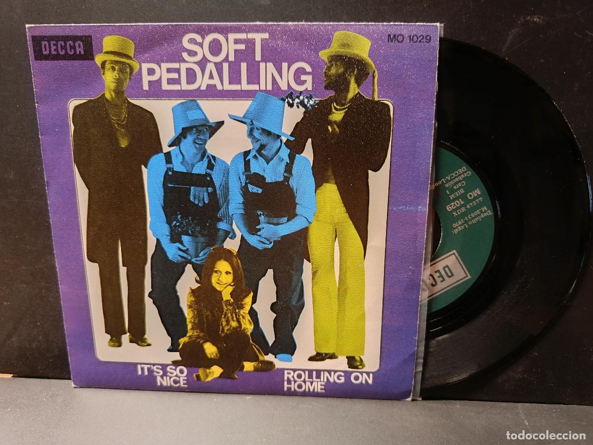 Discos de vinilo: SOFT PEDALLING ITS SO NICE SINGLE SPAIN 1970 PEPETO TOP - Foto 1