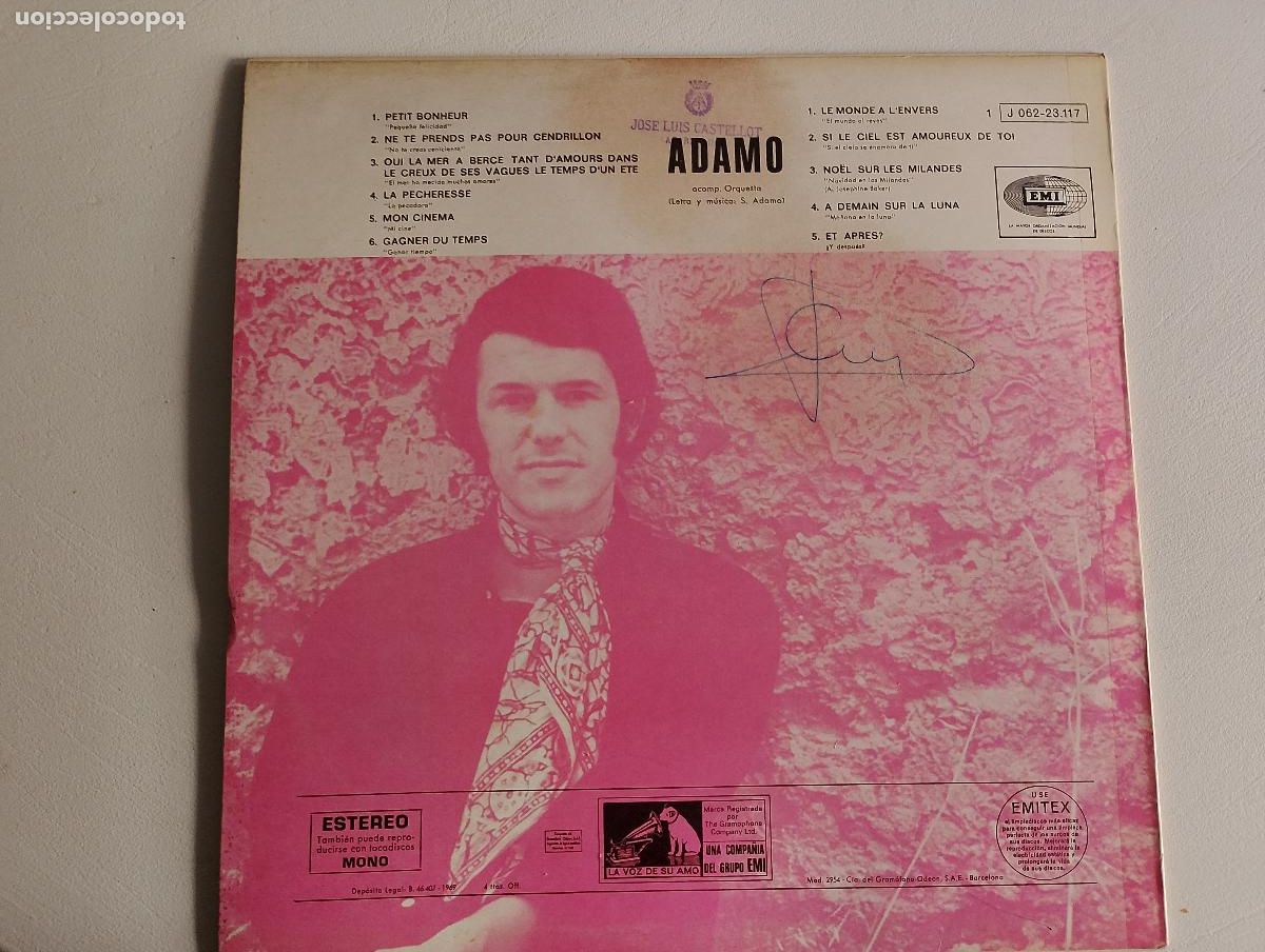 Discos de vinilo: Adamo &lrm;&ndash; Adamo 1969 ed espa&ntilde;ola - Foto 5