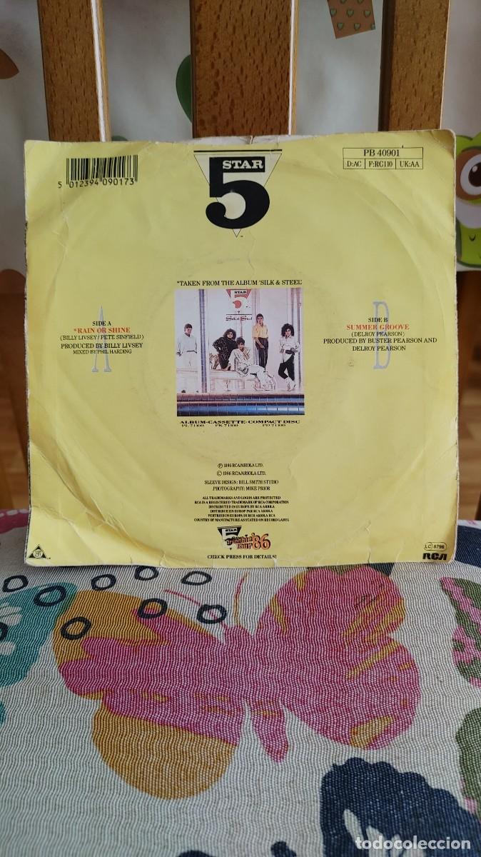 Discos de vinilo: FIVE STAR-SINGLE RAIN OR SHINE - Foto 2