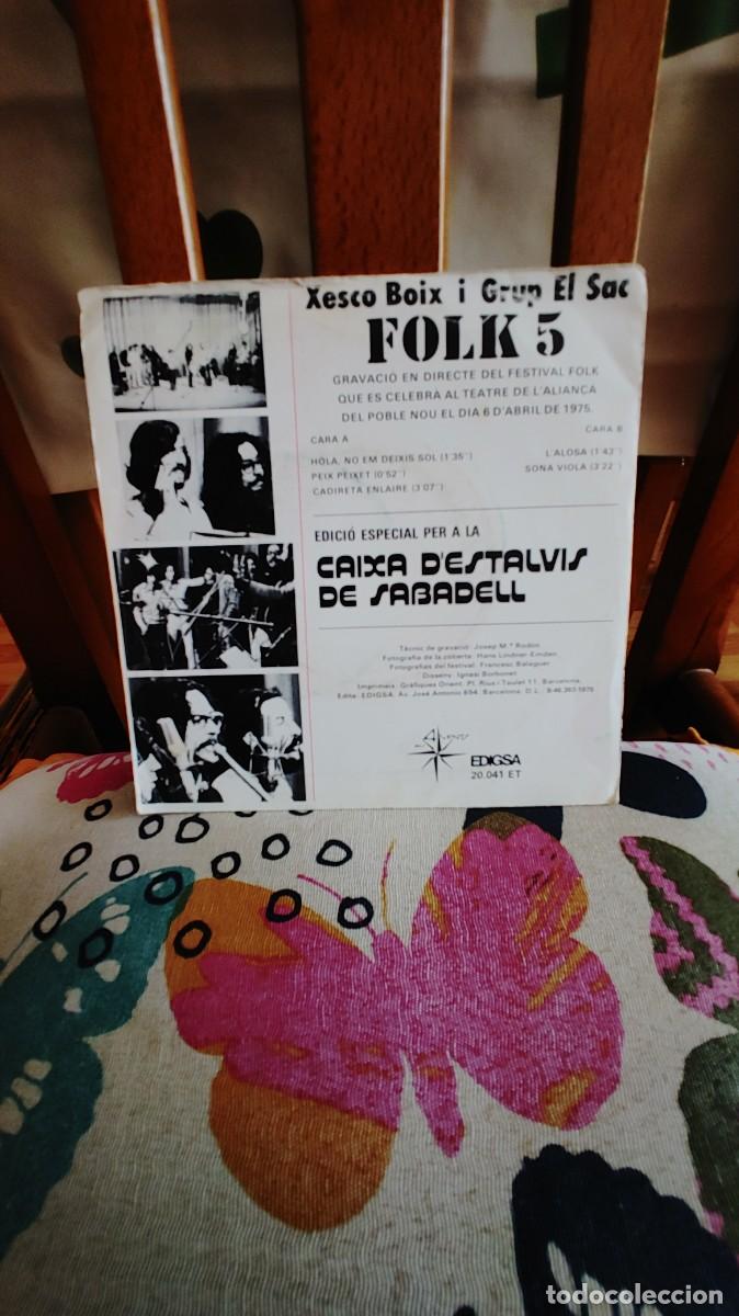 Discos de vinilo: FOLK 5-EP HOLA NO EM DEIXIS SOL +4 - Foto 2