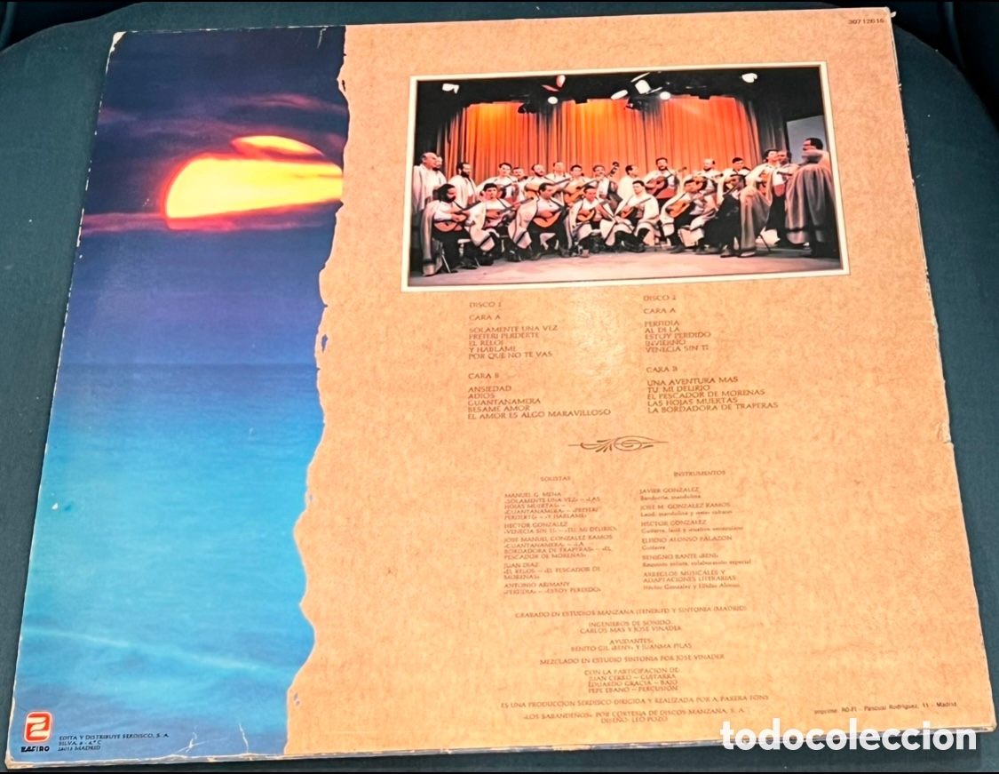 Discos de vinilo: Disco Vinilo Single. Los Sabande&ntilde;os. &ldquo;A la luz de la luna&rdquo;. 1990. - Foto 2