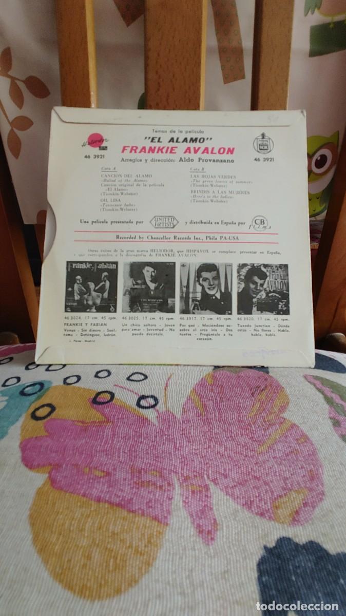Discos de vinilo: FRANKIE AVALON-EP EL ALAMO +3 - Foto 2