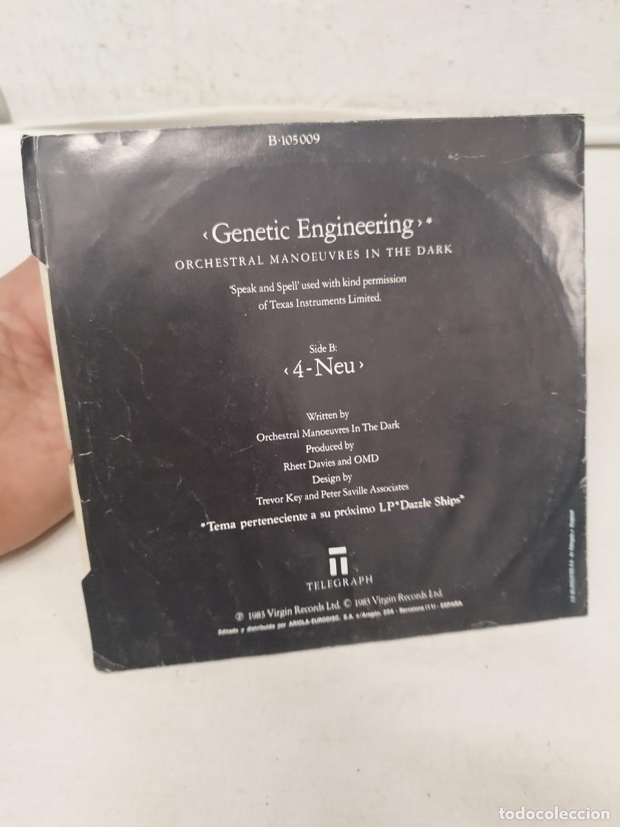 Discos de vinilo: OMD &ndash; Genetic Engineering. Single vinilo 7&rdquo;. - Foto 2