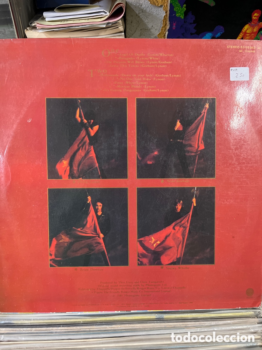 Discos de vinilo: thin lizzy renegade v&eacute;rtigo - Foto 2
