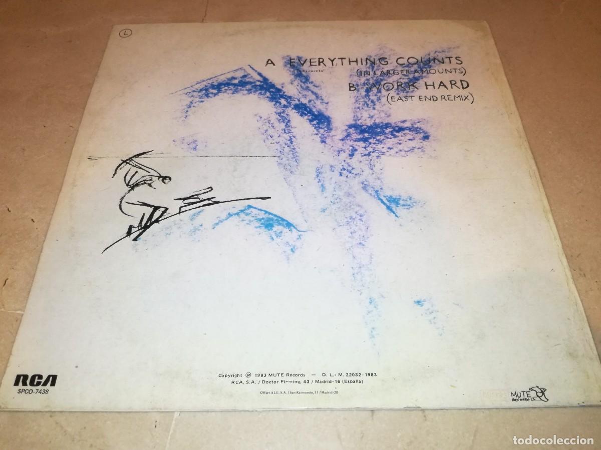Discos de vinilo: DEPECHE MODE-EVERYTHING COUNTS-ORIGINAL ESPA&Ntilde;OL 1983 - Foto 2
