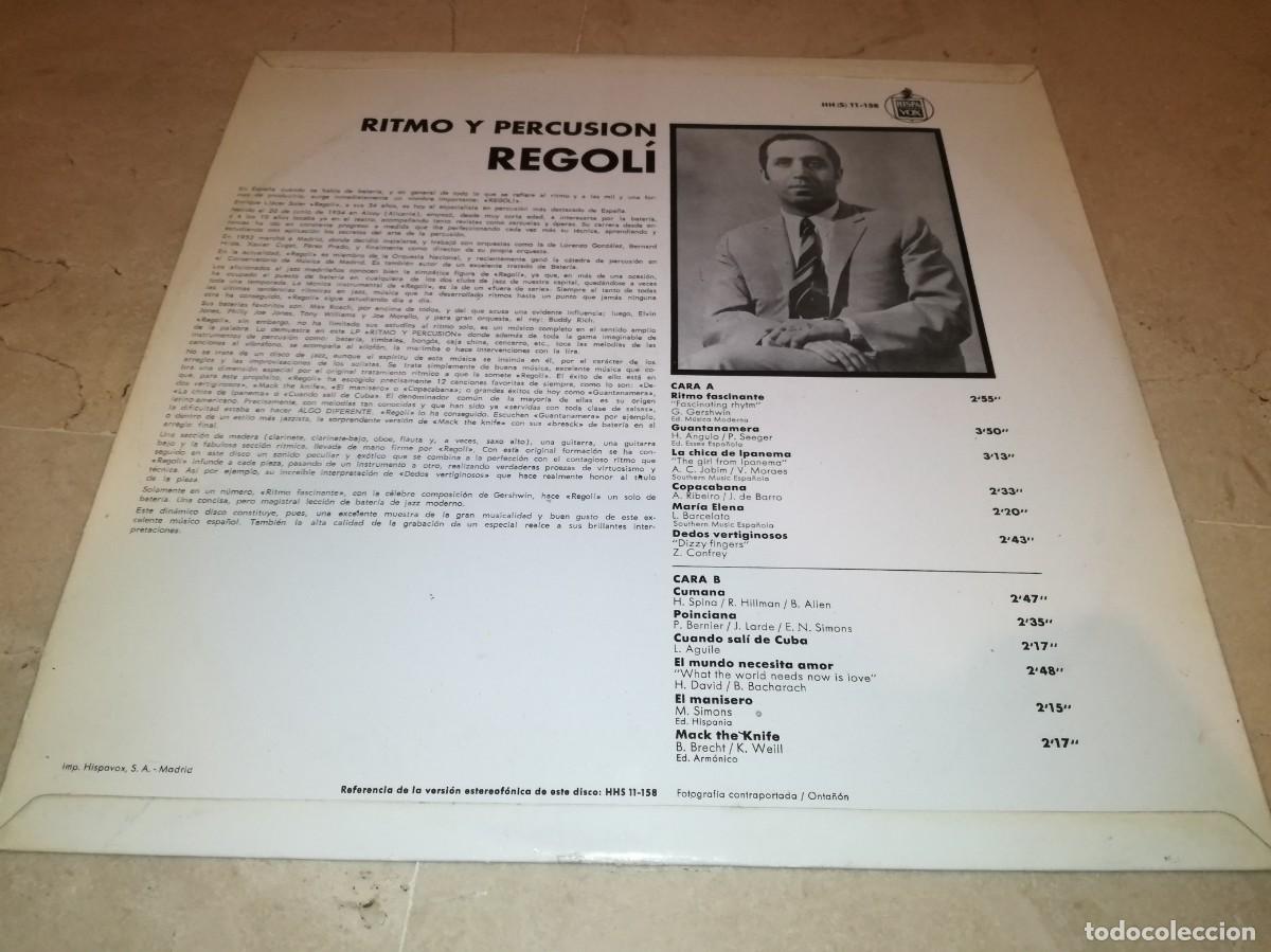 Discos de vinilo: REGOLI-RITMO Y PERCUSION-ORIGINAL ESPA&Ntilde;OL 1968 - Foto 2