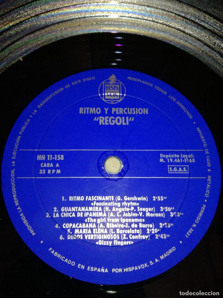 Discos de vinilo: REGOLI-RITMO Y PERCUSION-ORIGINAL ESPA&Ntilde;OL 1968 - Foto 3