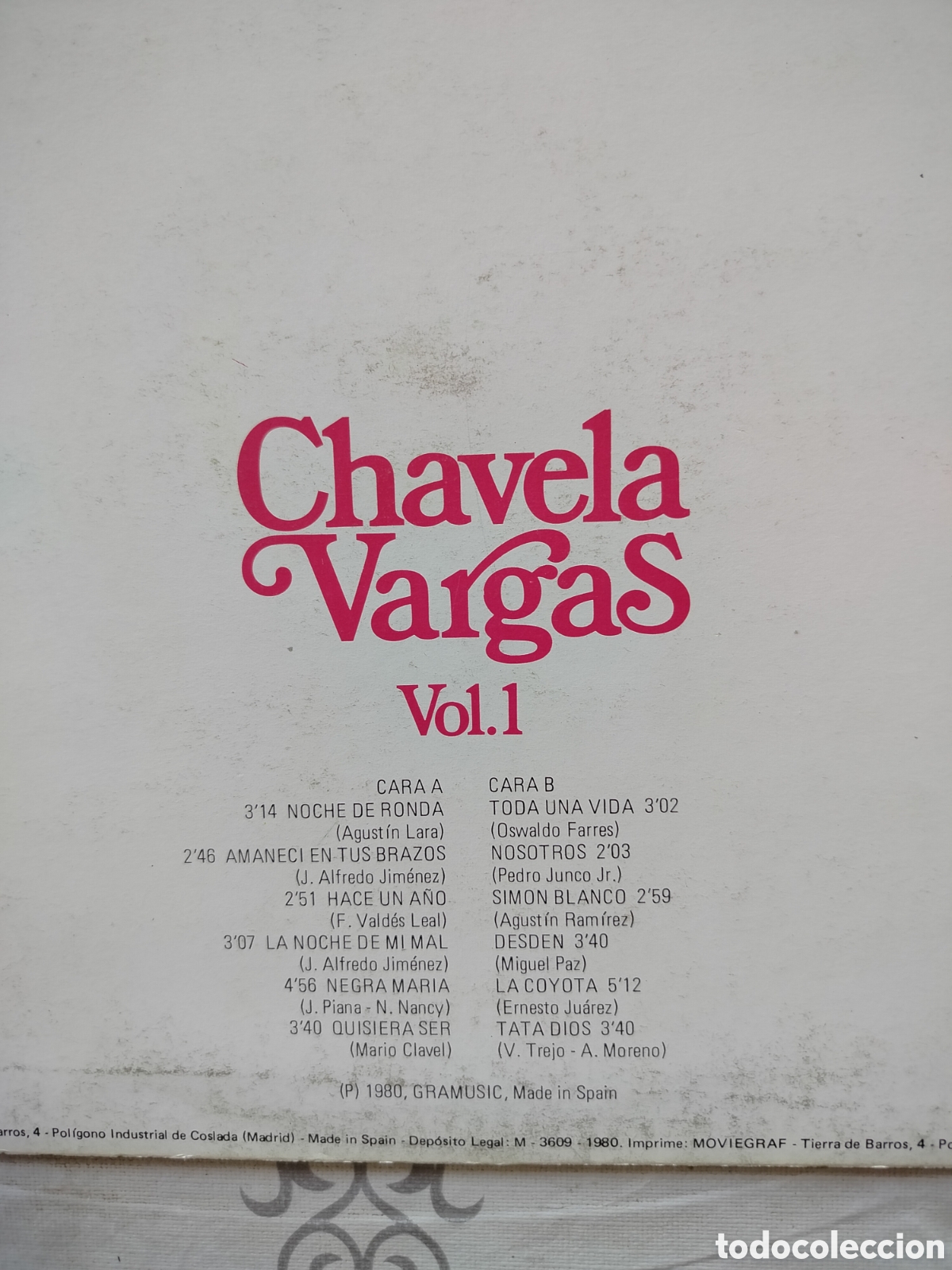 Discos de vinilo: 2xLPs Chavela Vargas - Foto 3