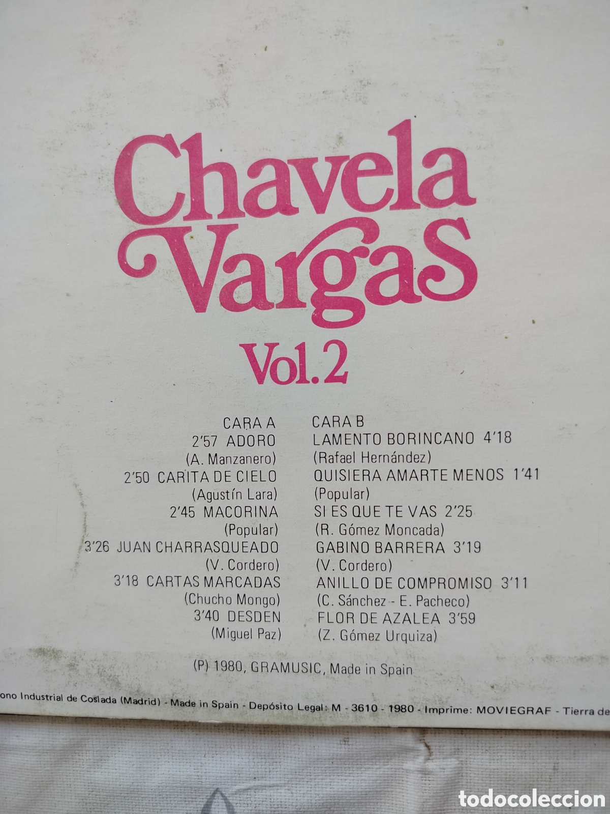 Discos de vinilo: 2xLPs Chavela Vargas - Foto 5