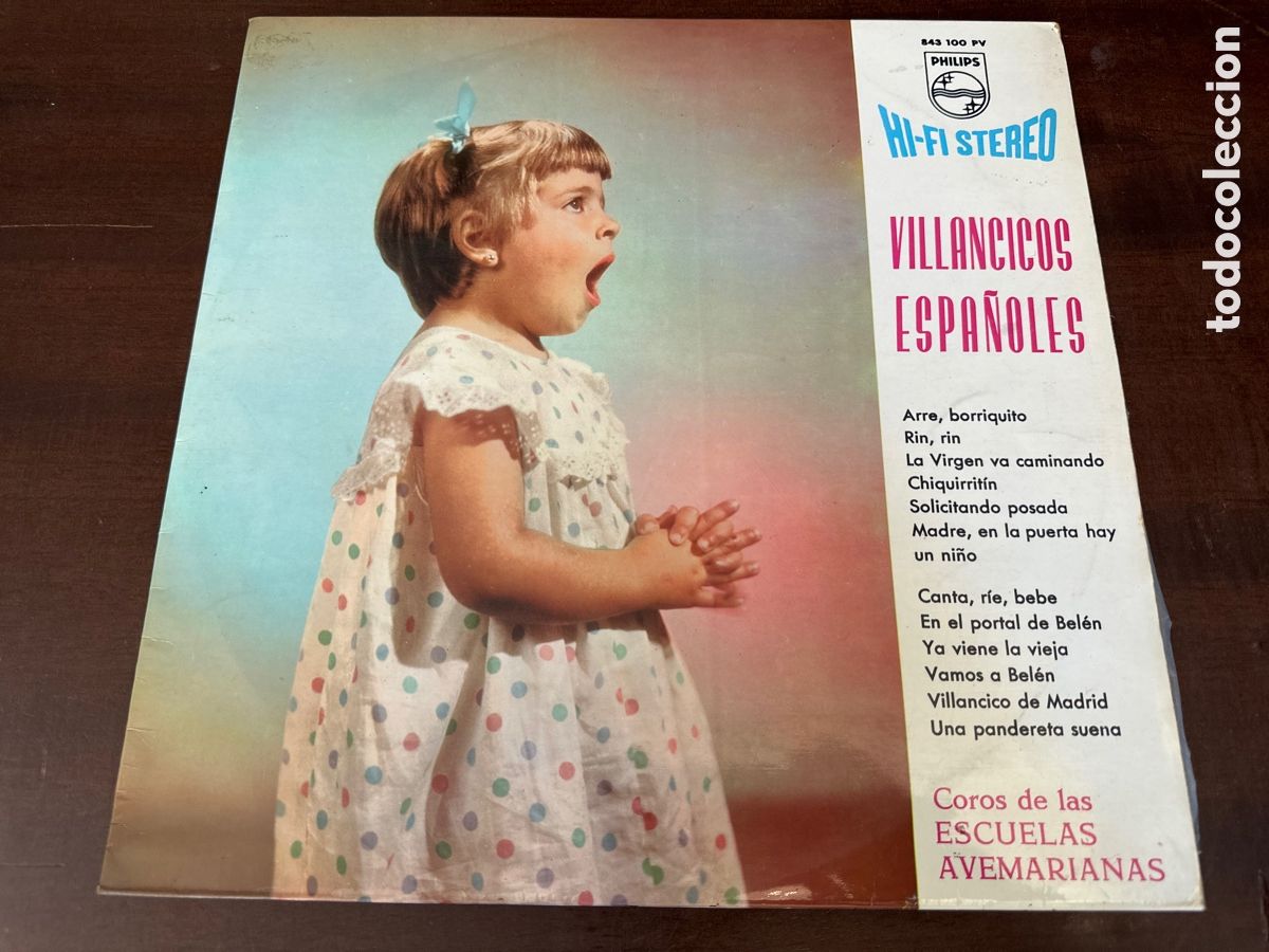 Dischi in vinile: LP NAVIDAD - VILLANCICOS ESPA&Ntilde;OLES - CORO DE LAS ESCUELAS AVEMARIANAS (SPAIN, PHILIPS 1962)