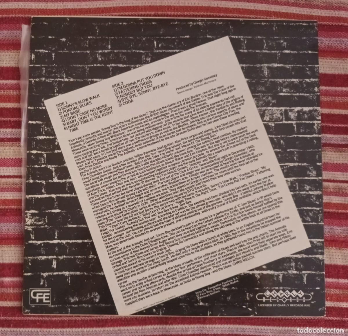 Discos de vinilo: THE ANIMALS WITH SONNY BOY WILLIAMSON - LP - Foto 2