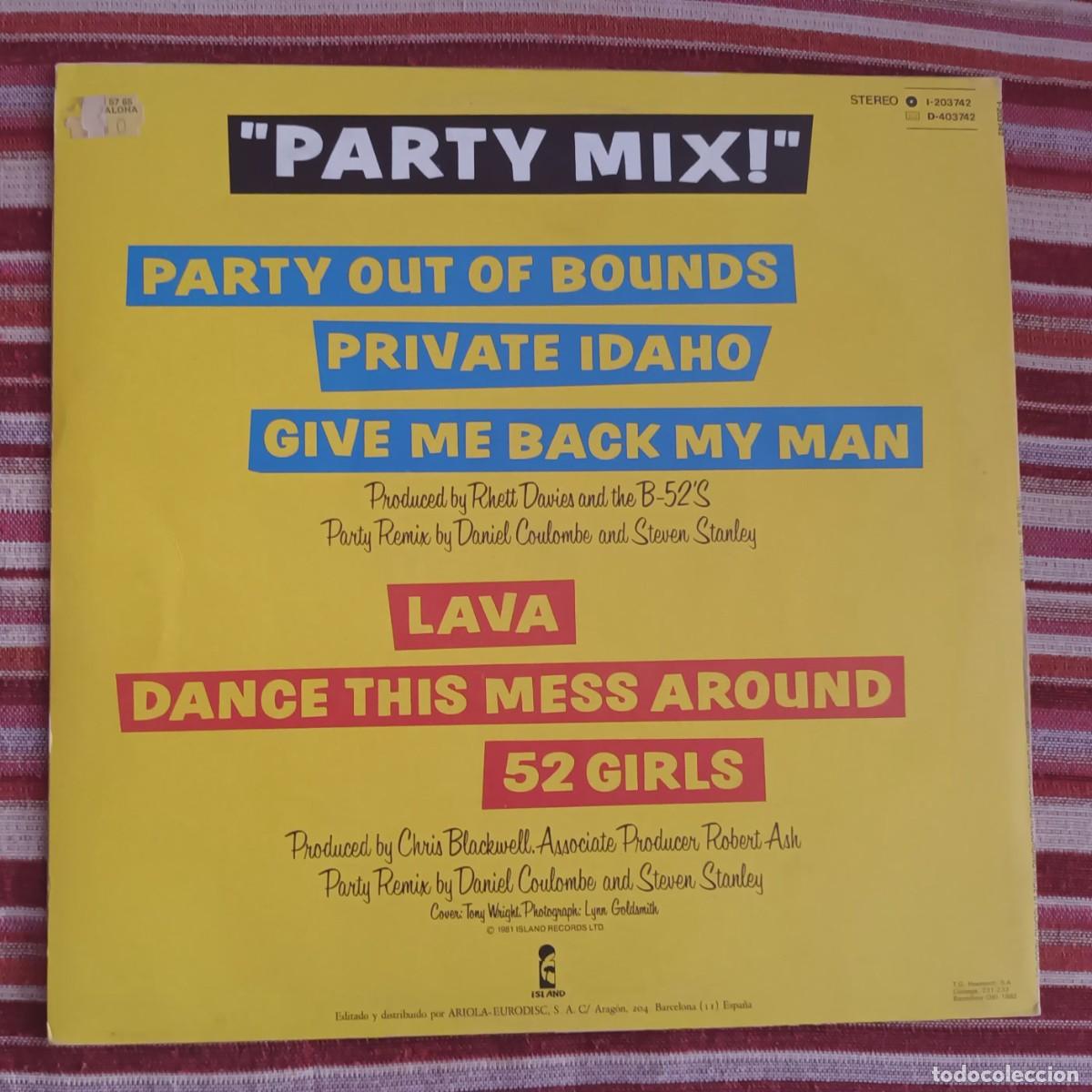 Discos de vinilo: THE B-52&acute;S - PARTY MIX! - LP - Foto 2