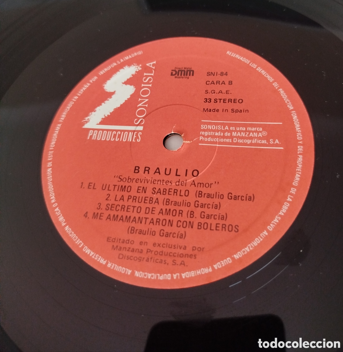 Discos de vinilo: Braulio - sobrevivientes del amor - Foto 4