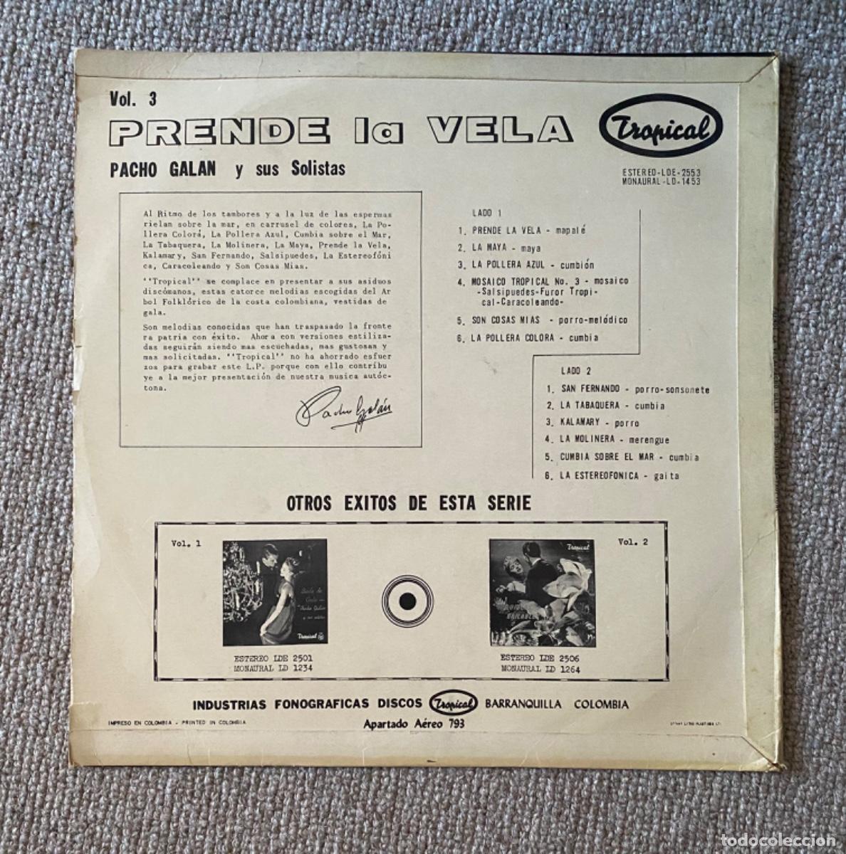 Discos de vinilo: PACHO GALAN PRENDE LA VELA - Foto 2