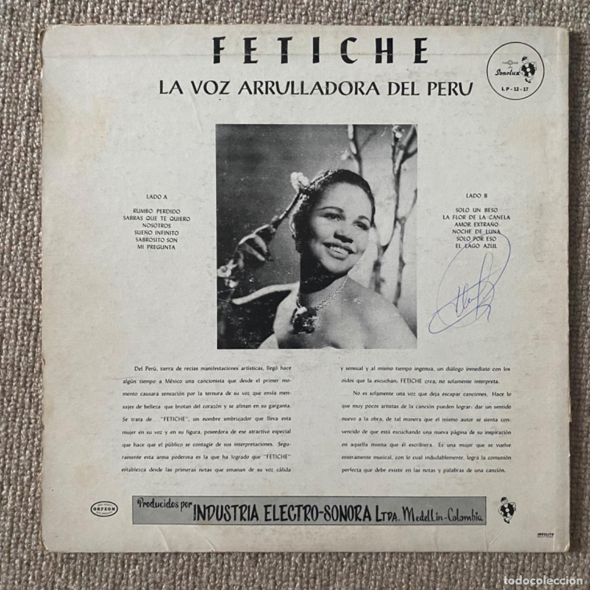 Discos de vinilo: FETICHE LA VOZ ARRULLADORA DEL PERU - Foto 2