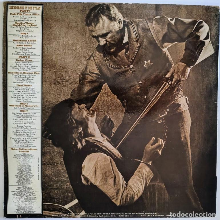 Discos de vinilo: Bob Dylan. Pat Garret & Billy the Kid (BSO). CBS (S 69042), Spain 1973 LP re - Foto 2