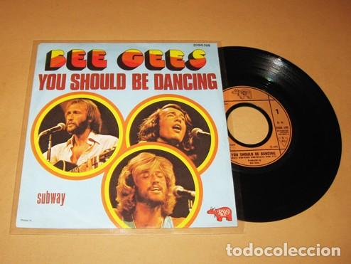 Discos de vinilo: BEE GEES - YOU SHOULD BE DANCING - SINGLE - 1976 - FIEBRE DEL SABADO NOCHE - Foto 1