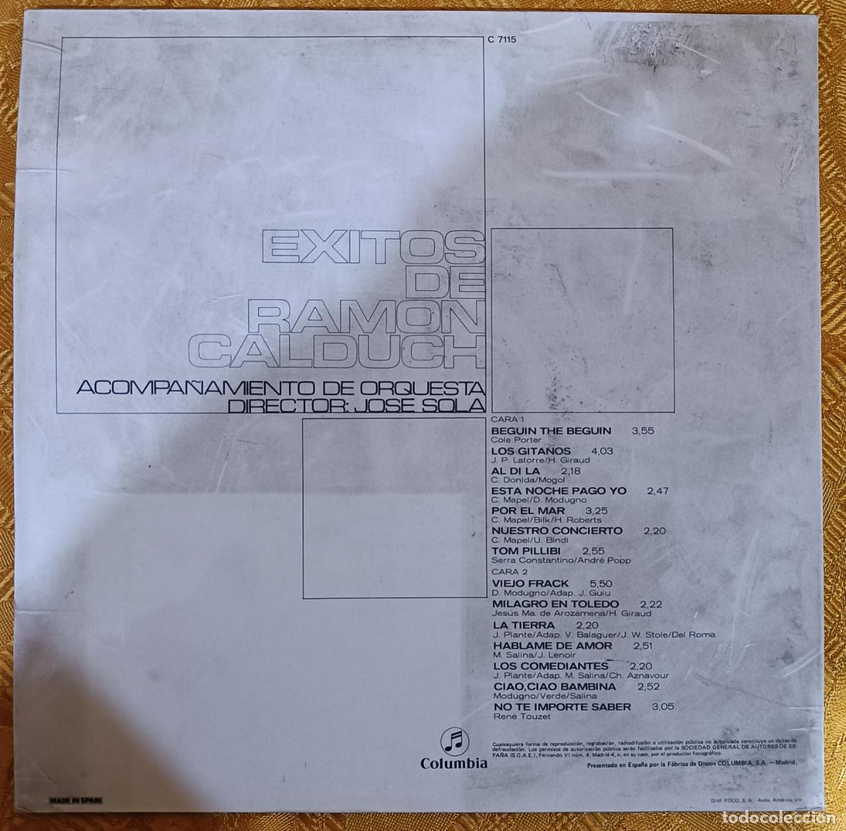 Discos de vinilo: Disco de vinilo de Ram&oacute;n Calduch - Foto 2
