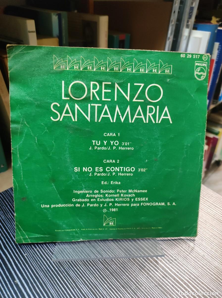 Discos de vinilo: Lorenzo Santamaria &ndash; T&uacute; Y Yo - Foto 2