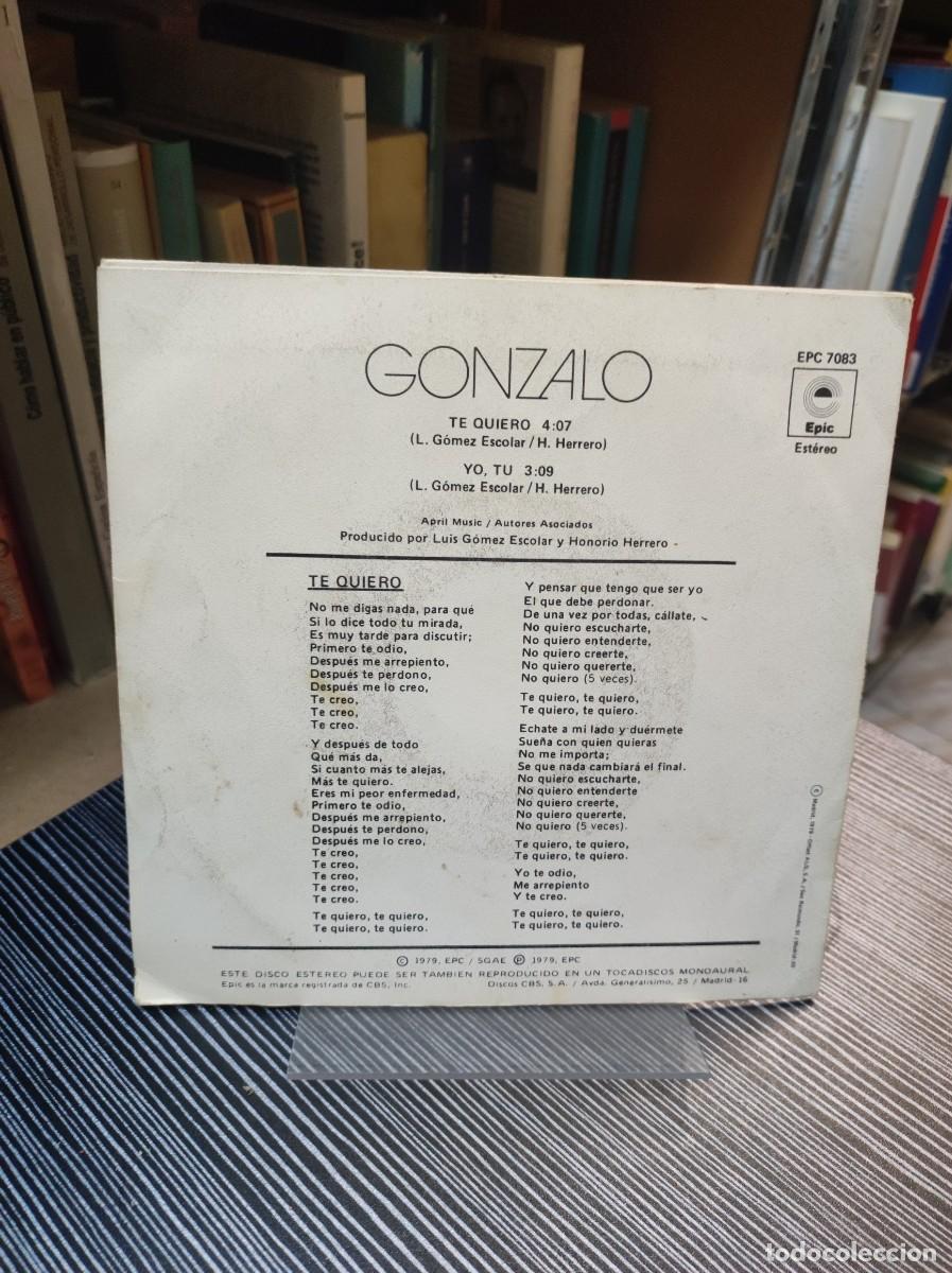 Discos de vinilo: Gonzalo &ndash; Te Quiero , - Foto 2
