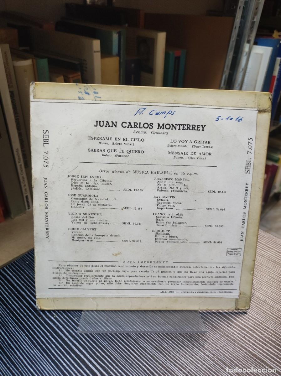 Discos de vinilo: Juan Carlos Monterrey &ndash; Esp&eacute;rame En El Cielo - Foto 2