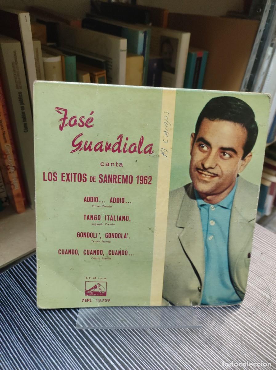 Discos de vinilo: Jos&eacute; Guardiola &ndash; Canta Los Exitos De San Remo 1962 - Foto 1