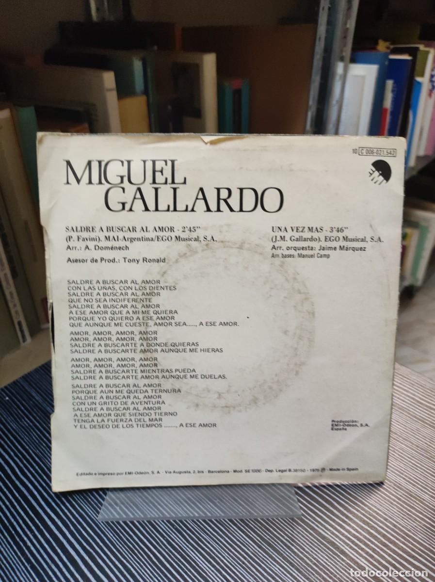 Discos de vinilo: Miguel Gallardo &ndash; Saldre A Buscar Al Amor - Foto 2