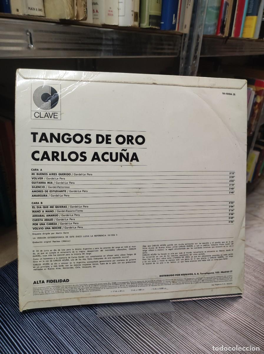 Discos de vinilo: Carlos Acu&ntilde;a &ndash; Tangos De Oro - Foto 2