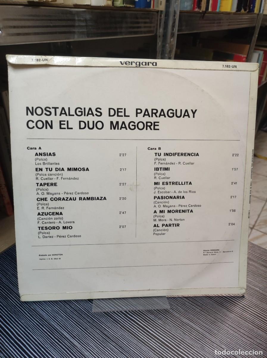 Discos de vinilo: Duo Mangore &ndash; Nostalgias Del Paraguay - Foto 2