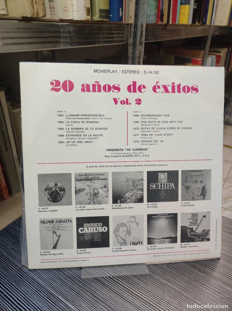 Discos de vinilo: Orquesta 101 Cuerdas &ndash; 20 A&ntilde;os De &Eacute;xitos Vol. 2 - Foto 2