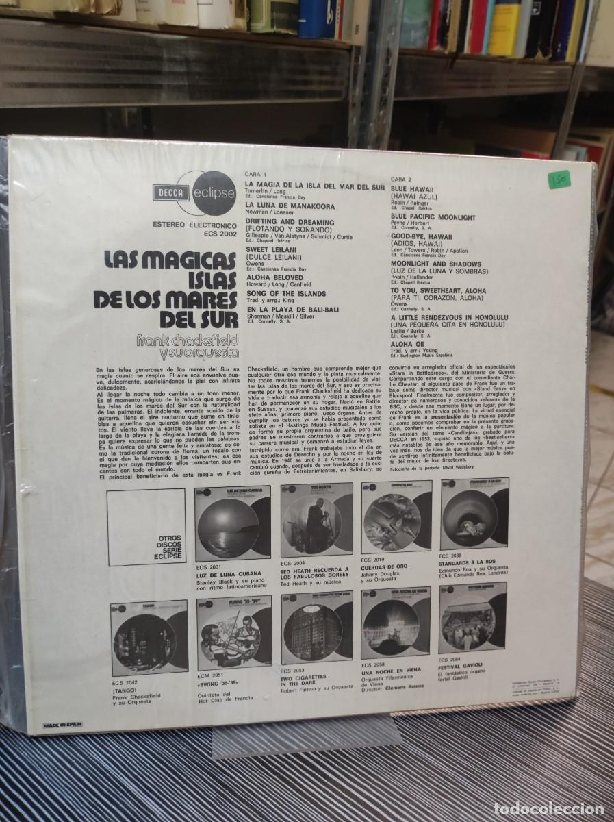 Discos de vinilo: Frank Chacksfield Y Su Orquesta &ndash; Las M&aacute;gicas Islas De Los Mares Del Sur - Foto 2