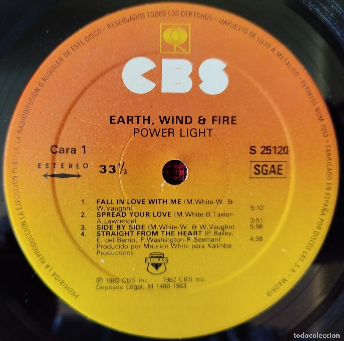 Discos de vinilo: EARTH, WIND & FIRE ** Powerlight ** VINILO LP 1983 - Foto 3