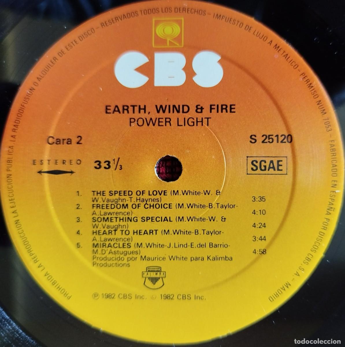 Discos de vinilo: EARTH, WIND & FIRE ** Powerlight ** VINILO LP 1983 - Foto 4